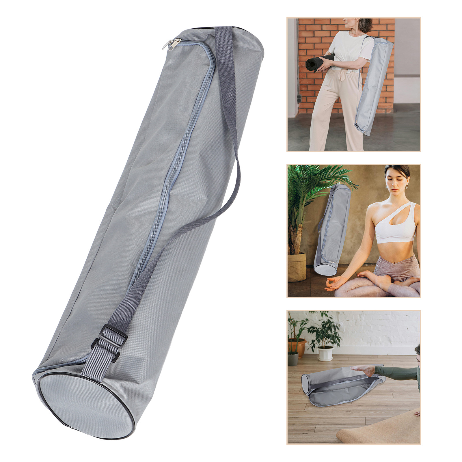 Yoga Mat Bag Carrier - ヨガマットキャリーバッグ 防水 大容量 折りたたみ式 フルジップ オックスフォード生地