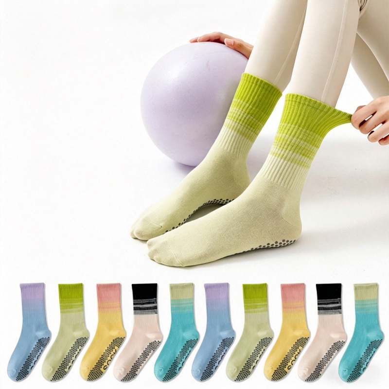 Pilates Yoga Grip Socks - Dreamlikelin 1 ペア レディース ミッドカーフ ヨガ