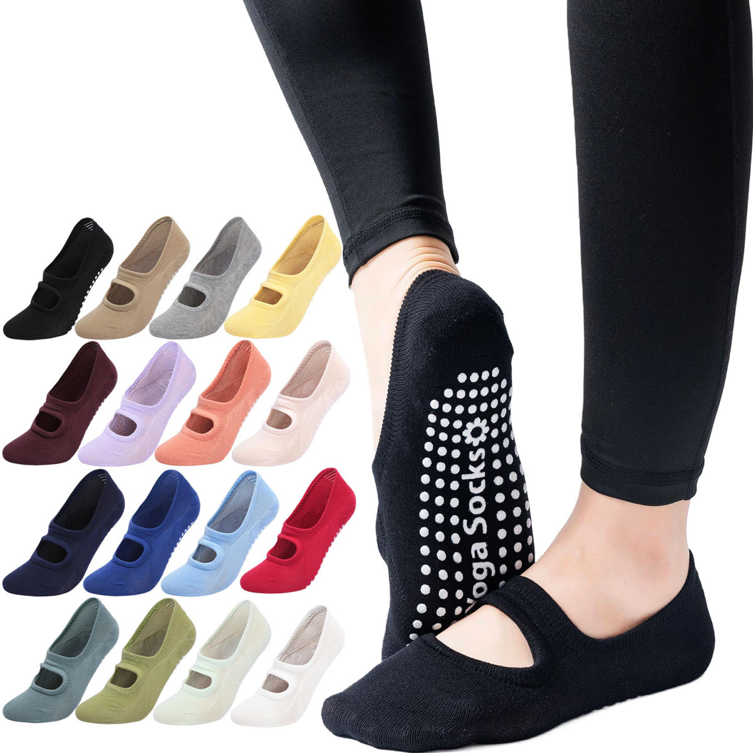 Pilates Yoga Grip Socks - 高品質の女性ヨガソックス滑り止め通気性バックレスピラティスソックス足首レディースバレエダンススポーツソックスフィットネスジム用