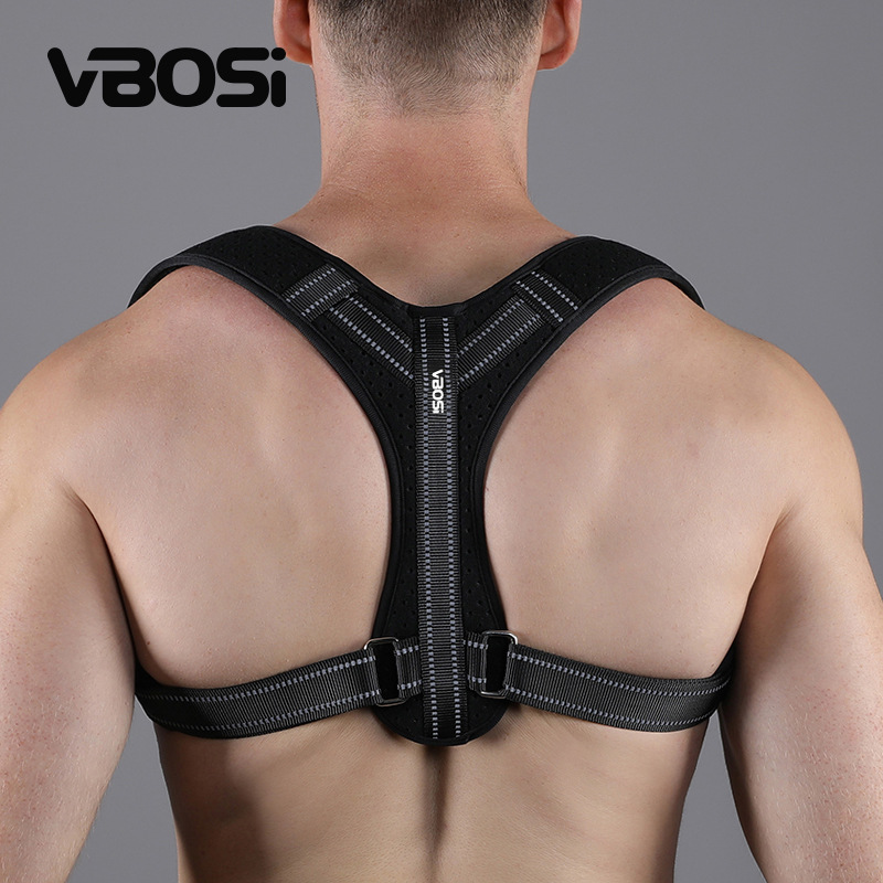 男女兼用調整可能姿勢矯正器、通気性のある上背部サポートベルト - Posture Pole Corrector のレビューと価格