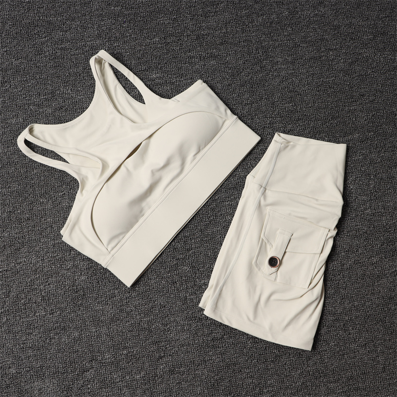 フィットネスショーツヨガセット女性のトラックスーツハイウエス - Pilates Yoga Gear のレビューと価格