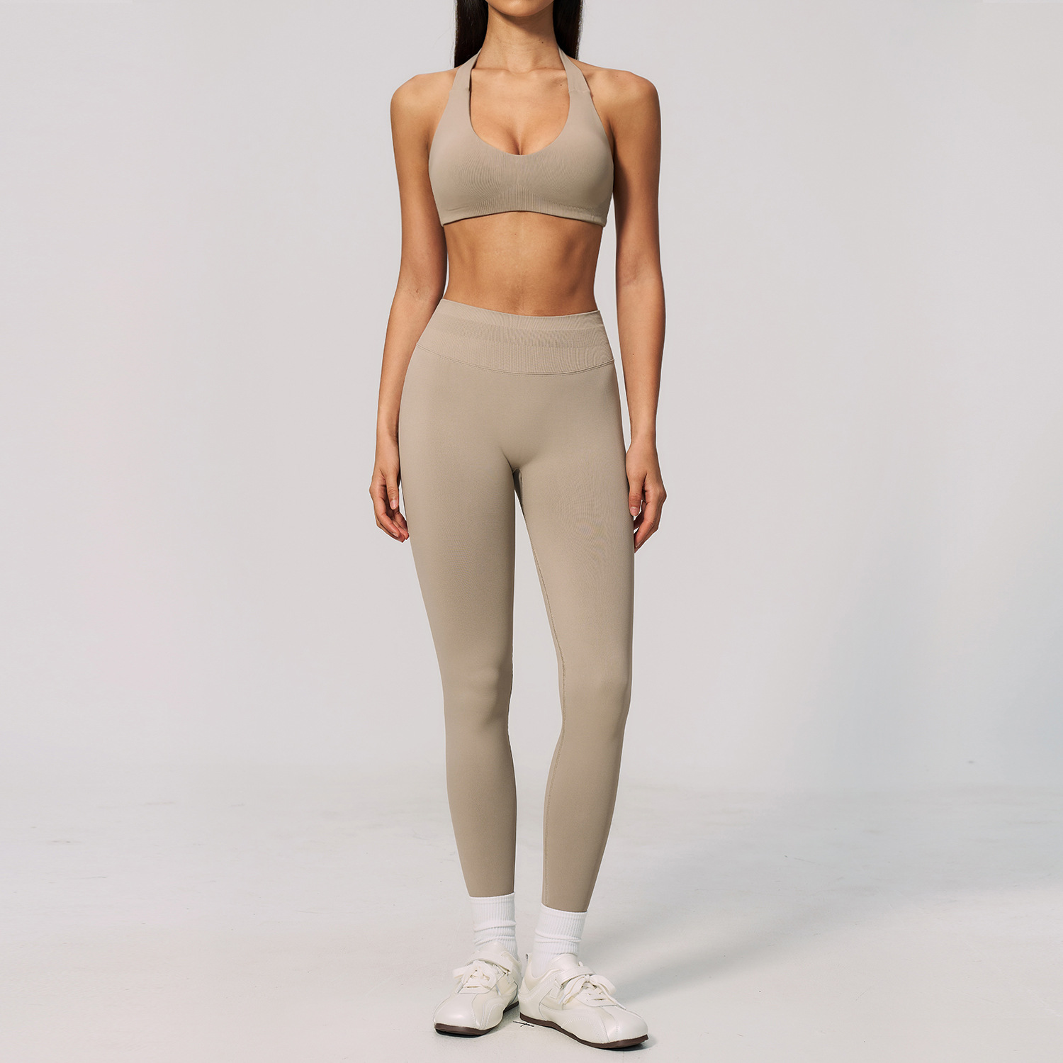 女性用シームレスリブ編み2ピースヨガウェア ホルタースポーツ - Pilates In Yoga Pants のレビューと価格