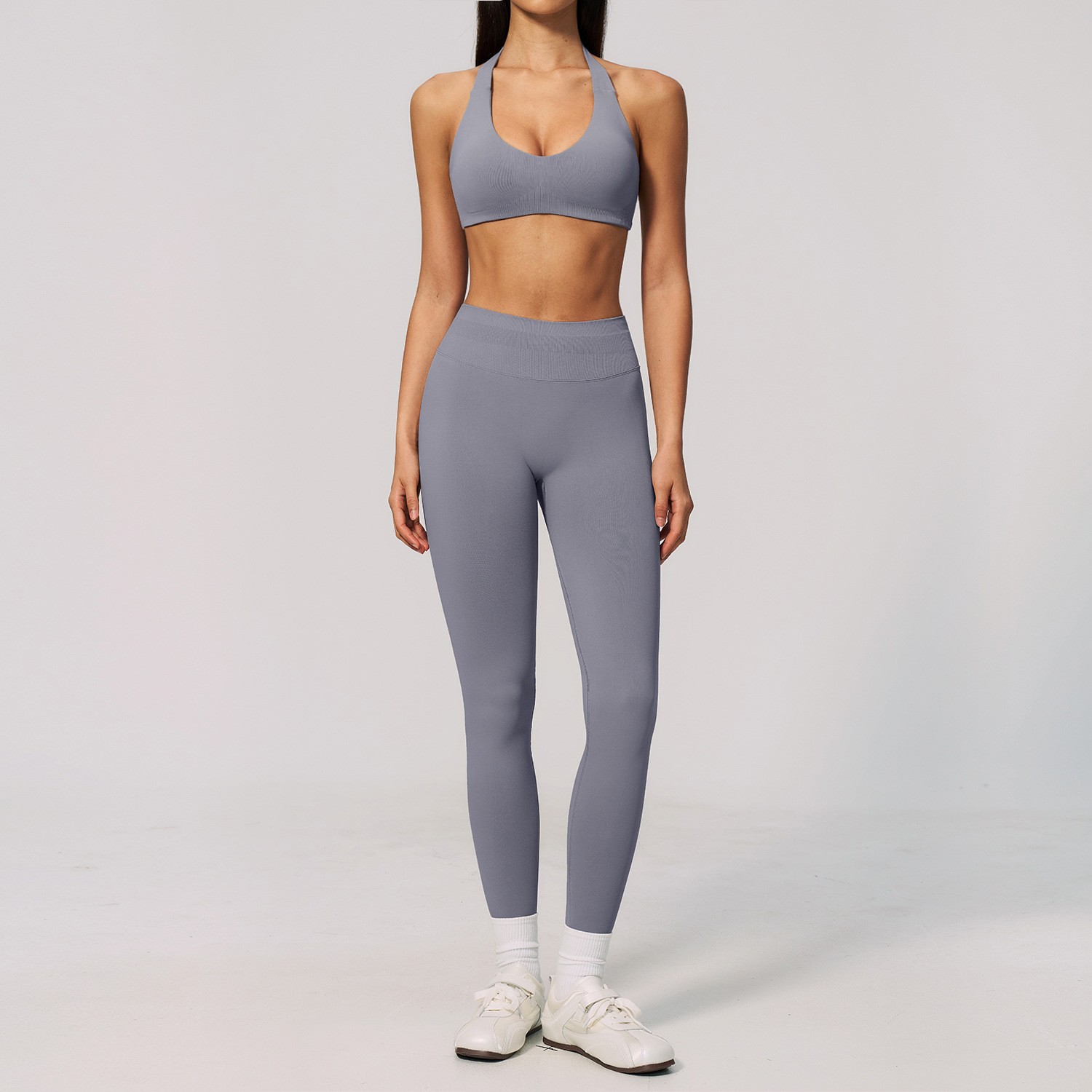 女性用シームレスリブ編み2ピースヨガウェア ホルタースポーツ - Pilates In Yoga Pants のレビューと価格