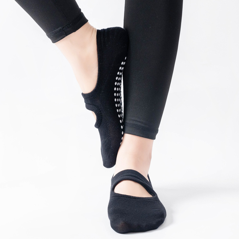 高品質の女性ヨガソックス滑り止め通気性バックレスピラティスソ - Pilates Yoga Grip Socks のレビューと価格