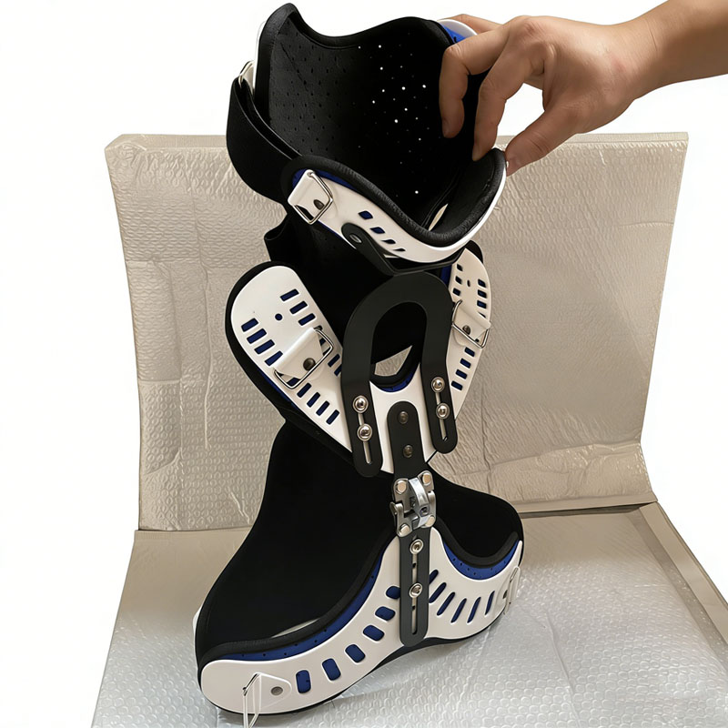 調整可能な頸椎カラー脊椎胸部装具、頭胸部ネック固定ブレース、 - Posture Pole Corrector のレビューと価格