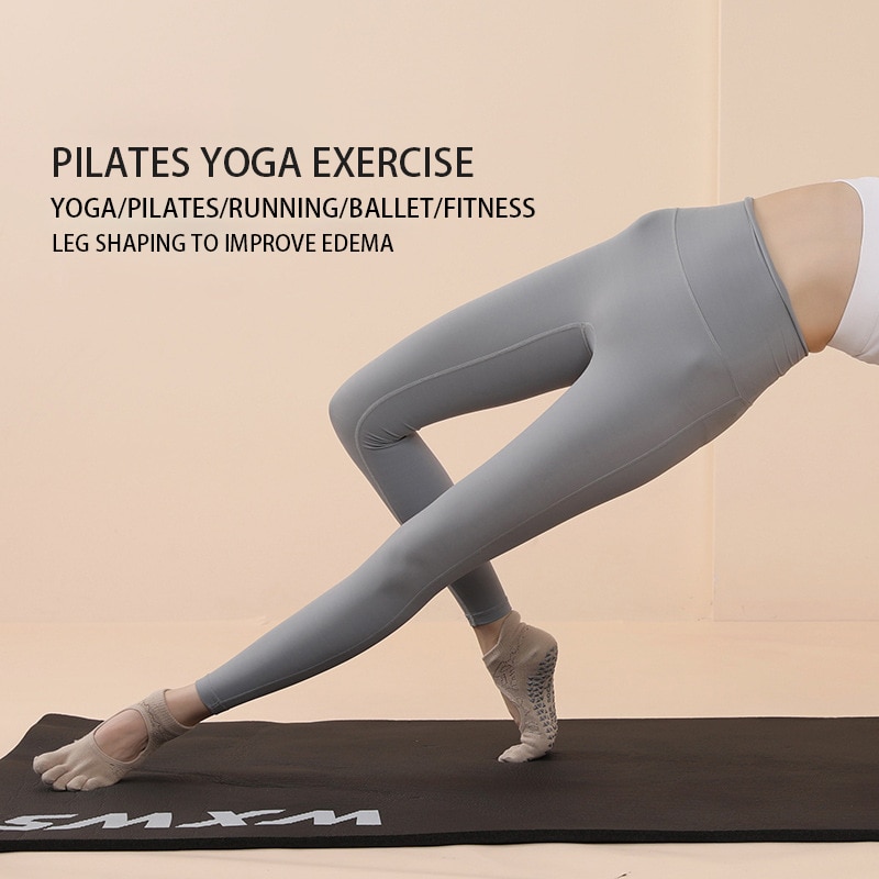 女性のための5本指のつま先の滑り止めソックス,ジム,ダンス, - Pilates Yoga Grip Socks のレビューと価格