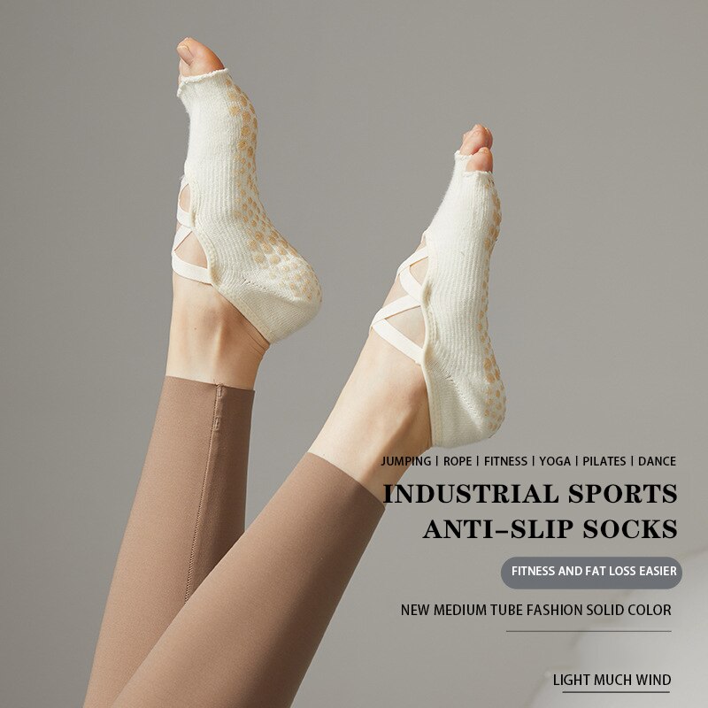 滑り止めのバレエソックス,通気性,女性用,ヨガ用 - Pilates Yoga Grip Socks のレビューと価格
