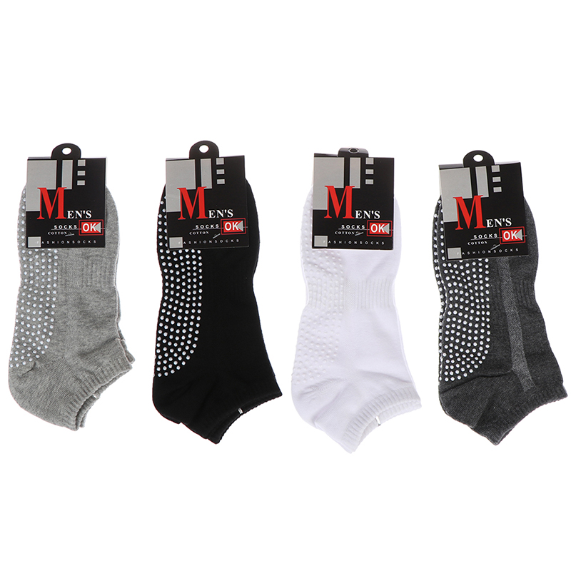 新しい 1 ペア高品質メンズコットンノンスリップヨガソックス - Pilates Yoga Grip Socks のレビューと価格