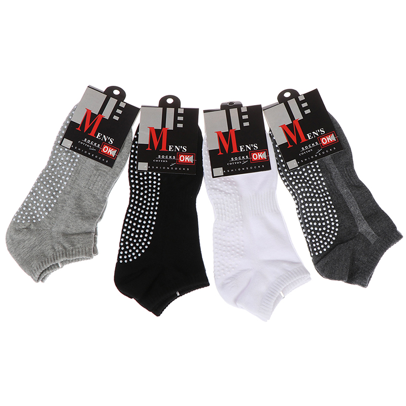 新しい 1 ペア高品質メンズコットンノンスリップヨガソックス - Pilates Yoga Grip Socks のレビューと価格
