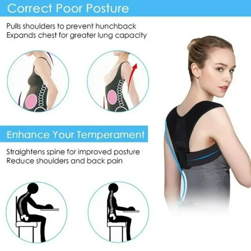 背中の姿勢矯正ベルト,後弯防止,座位,ユニセックス,通気性の - Posture Pole Corrector のレビューと価格
