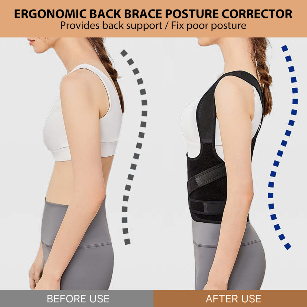 女性と男性のためのバックブレースと姿勢矯正装置 脊柱側弯症猫 - Posture Pole Corrector のレビューと価格