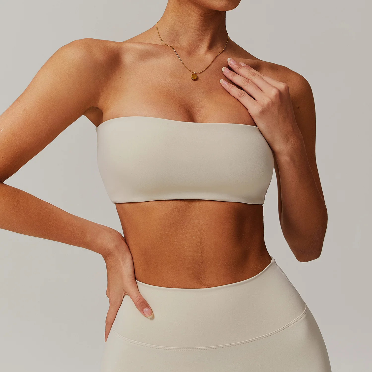 女性用シームレスワンピースヨガチューブトップジムストラップレ - Pilates Yoga Wrap Top のレビューと価格