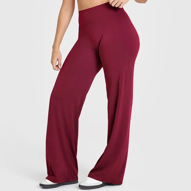 スポーツパンツ ストレートレッグパンツ 超ソフトバター生地  - Pilates In Yoga Pants のレビューと価格