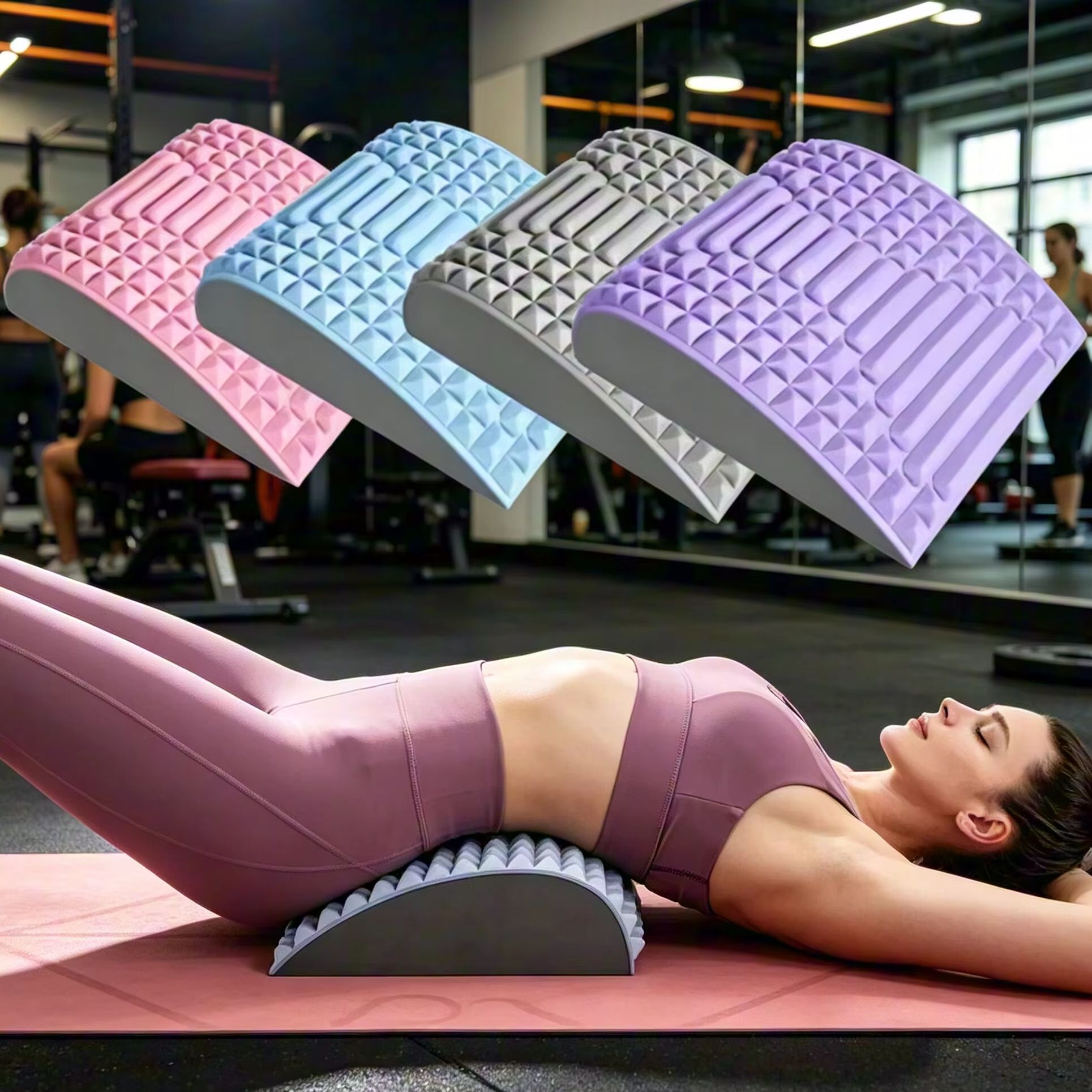 背中ストレッチ枕 腰マッサージ ネックランバーサポートマッサ - Posture Pole Corrector のレビューと価格