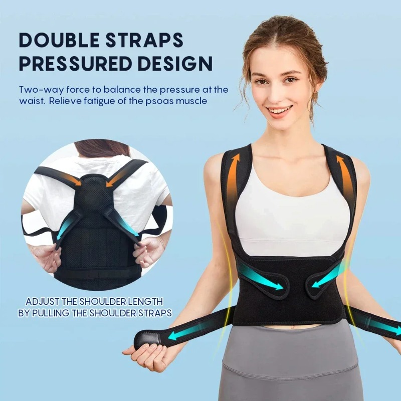 男性と女性のための背筋矯正ベルト、上部、下部、首、肩、脊椎の - Posture Pole Corrector のレビューと価格