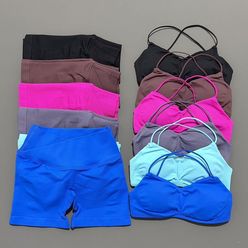 2ピース ビジョンジムセット レディース ヨガ クロップトッ - Pilates Yoga Gear のレビューと価格