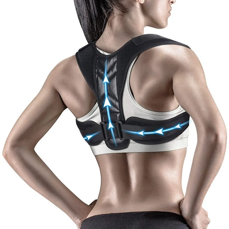 バックショルダー姿勢矯正装置調節可能なベルト鎖骨脊椎サポート - Posture Pole Corrector のレビューと価格